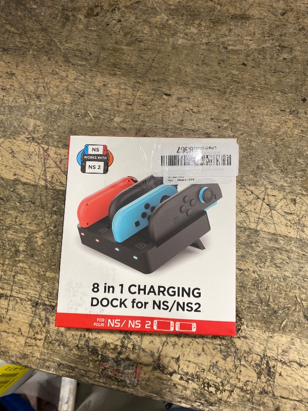 Photo 1 of [Switch 2/1 Both] Controller Charger Dock, FYOUNG Charging Dock for Nintendo Switch 2 2025, 8 in 1 Portable Dual-Direction Magnetic Fast Charger Staion for JoyCon 2 Accessories with USB Type-C Cord