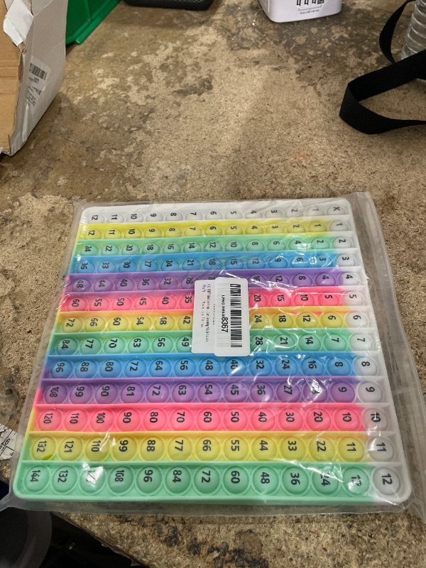 Photo 1 of ?Multiplication Table Learning Chart, 12X12 Multiplication, Design Number Fidget Math Toy for Teachers and Students to Create Various Mathematical Operations, Fidget Learning Math Games