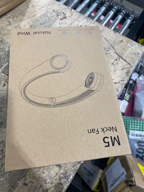 Photo 1 of **USED, NEEDS CLEANING**Portable Neck Fan, Hands Free Bladeless, 360° Cooling Personal Fan,Wearable Quiet Fan for Outdoor Indoor, Birthday Gifts for Men Women Mom Dad, 4000mAh Battery USB Rechargeable, 3-Speeds( Black)