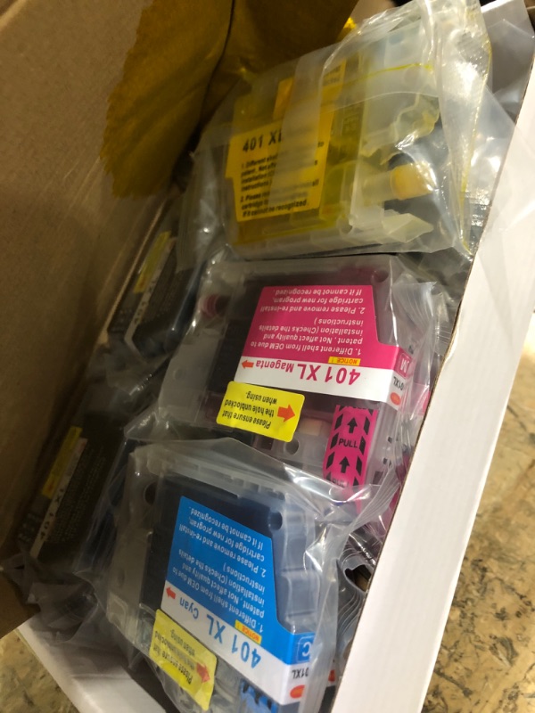 Photo 1 of **Only 8**LC401XL Ink Cartridges for Brother Printer Compatible for Brother LC401 Ink Cartridges for Brother MFC-J1010DW MFC-J1012DW MFC-J1170DW Printer 10 Pack (4 Black, 2 Cyan, 2 Magenta, 2 Yellow)