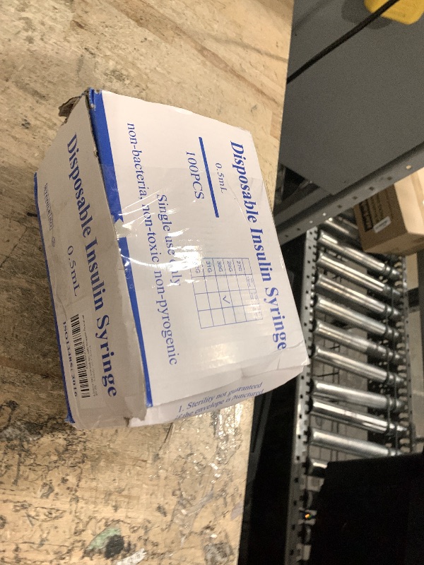 Photo 1 of 0.5ml/cc 30G 5/16 Inch Syringes, Scientific Lab Syringe, Individually Wrapped, Pack of 100