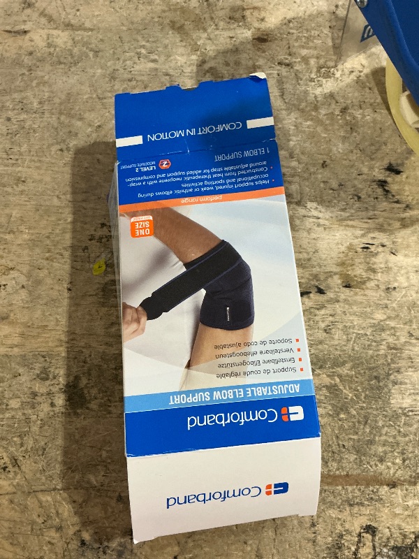 Photo 1 of ?Comforband Adjustable Elbow Brace – Targeted Support for Tennis Elbow, Golfer's Elbow, Tendonitis, Arthritis, Bursitis, Sprains, and Strains – One-Size-Fits-Most Compression Sleeve for Pain Relief and Injury Recovery
