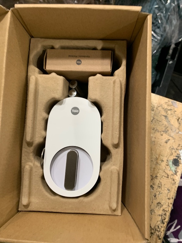 View 4 of Yale Snow Keyed Deadbolt Smart Lock with Google Matter, YRD510-MT1-SNW