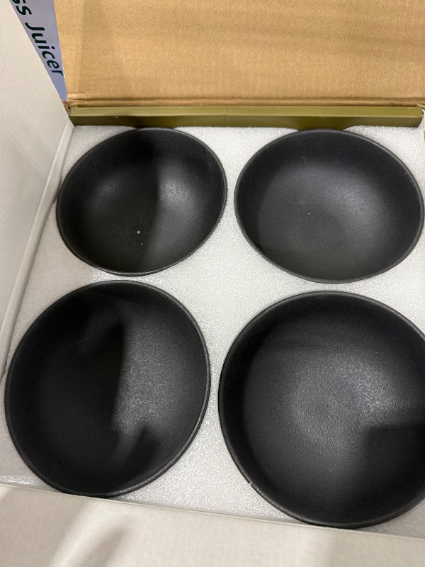 Photo 1 of ** 9-Piece** KINGSTONE Black Dinnerware Sets, 12-Piece Matte Marble Pattern Premium Porcelain, Place Setting with Dinner Plate, Salad Plate, Pasta Bowl, Microwave and Dishwasher Safe