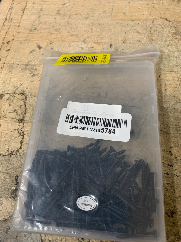 Photo 1 of #6 x 1-1/4" (100 Pack) Pan Head Sheet Metal Screws Phillips Drive Self-Tapping Wood Screws, Black Oxide 304 Stainless Steel Screw (18-8), Corrosion Resistant Screws