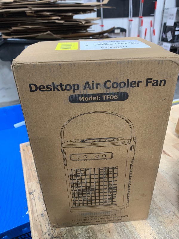 Photo 1 of **FACTORY SEALED** 3-IN-1 Portable Air Conditioners, 5400mAh Built-In Battery Personal Evaporative Air Cooler with Remote, 2 Ice Packs & 1.2L Water Tank, 7h Timer Mini Air Conditioner for Car Desktop Camping, Midnight