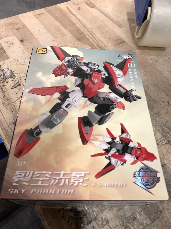 Photo 1 of **FACTORY SEALED** Ubrixmen 2 in 1 Transforming Mech Robot Building Sets, Mecha Robot City Toy Converts to Fighter Jet, for Adults Kids Boys Ages 6+(Red)