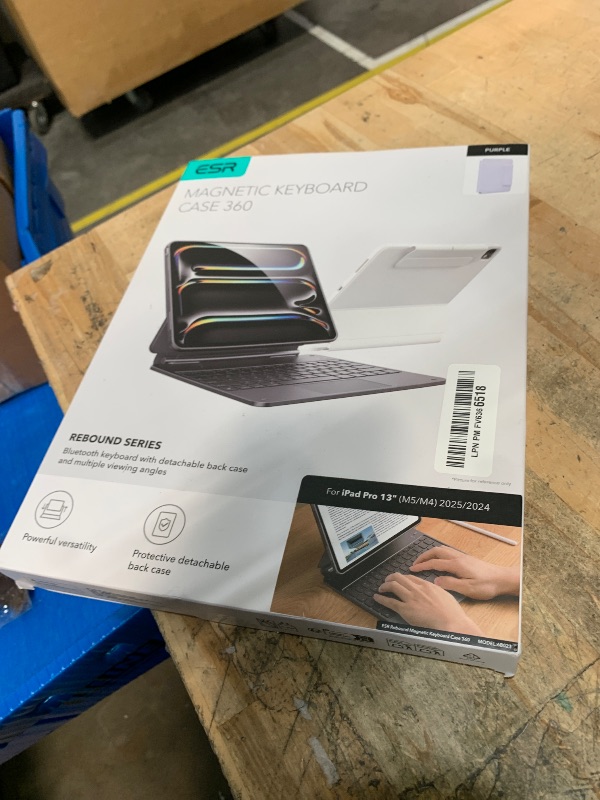 Photo 1 of [Upgraded] ESR iPad Pro 13 Inch Case with Keyboard (M5/M4, 2025/2024), iPad Pro 13 Keyboard Case with Magnetic Stand, Portrait/Raised Modes for iPad Pro 13, Removable, Rebound 360 Series, Pirple