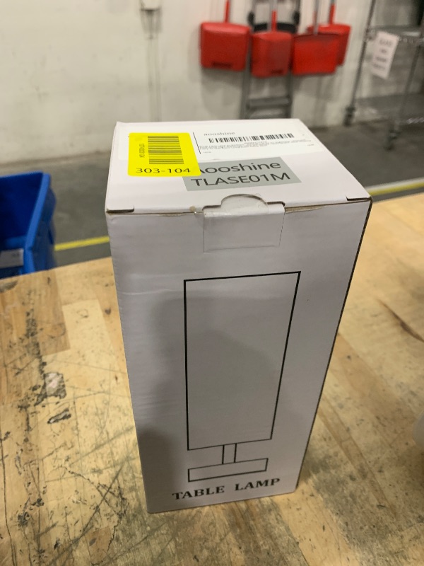 Photo 1 of **FACTORY SEALED** Small Table Lamp for Bedroom - Bedside Lamps for Nightstand, Minimalist Night Stand Light Lamp with Square Fabric Shade, Desk Reading Lamp for Kids Room Living Room Office Dorm