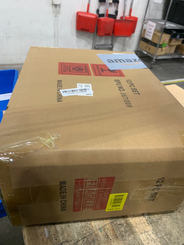 Photo 1 of **ITEMS FACTORY SEALED** GBHOME Ceramic Dinnerware Sets for 4, 12 Pieces Stoneware Plates and Bowls Sets, Scratch Resistant Dishes, Dishwasher & Microwave Safe, Reactive Glaze-Cappuccino