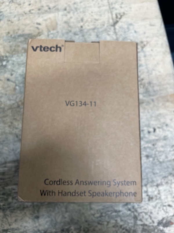Photo 1 of [New] VTech VG134-11 DECT 6.0 Cordless Home Phone with Bluetooth Connection, Digital Answering Machine, Backlit Display,Full Duplex Speakerphone, Caller ID/Call Waiting,1000 ft Range (Black)