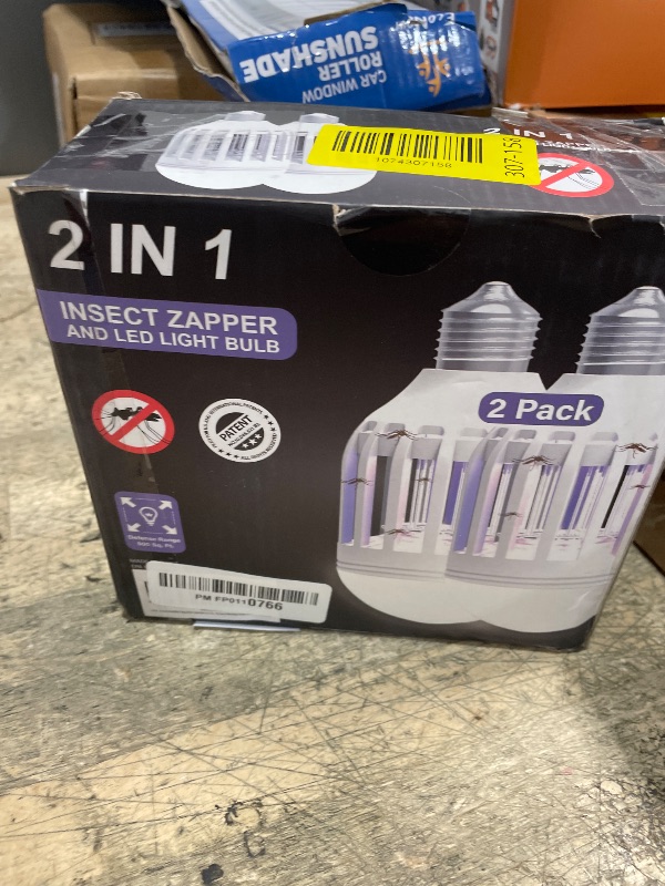 Photo 1 of [2-Pack] BANPESTT Bug Zapper Light Bulb 2-in-1 Indoor Mosquito Zapper Gnat Trap- Electric Fly Insect Killer&Bug Catcher for Home Backyard Patio