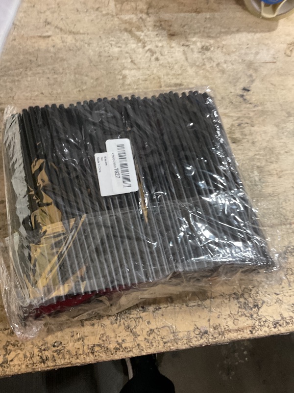 Photo 1 of [500 Pcs] 8.26 Inch Disposable Plastic Straws - 0.24" Wide Drinking Straws for Coffee and Cocktail, Black Straw Bulk for Bar,Cafe,Club,Restaurant,Kitchen,Party