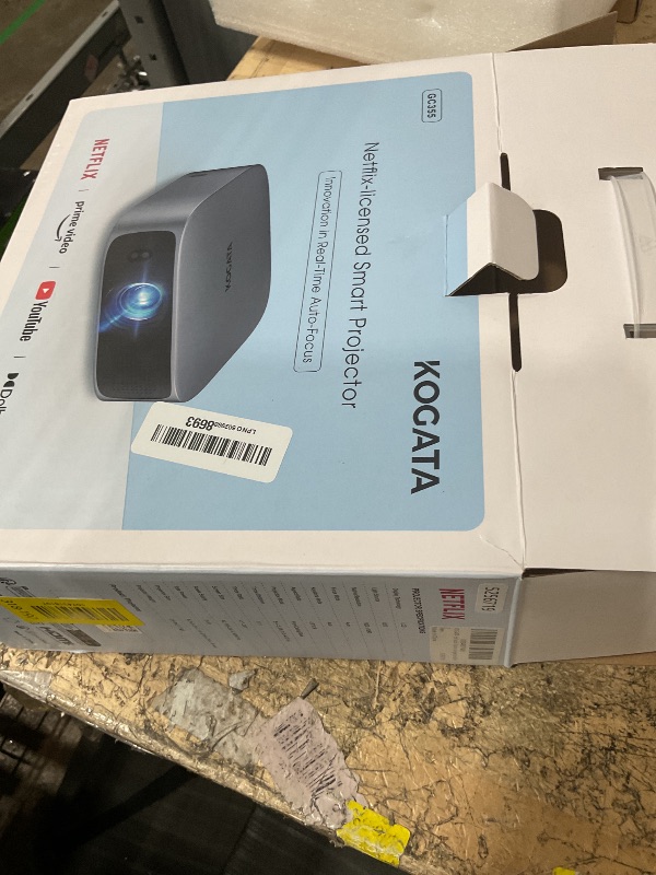 Photo 1 of [Short Throw/Built in Apps] Projector 4K with WiFi and Bluetooth, 2000ANSI TOF Auto Focus Keystone Smart Projector for Dolby Audio Home Theater Movie, Kogata Outdoor Projector Portable Ceiling Gray
