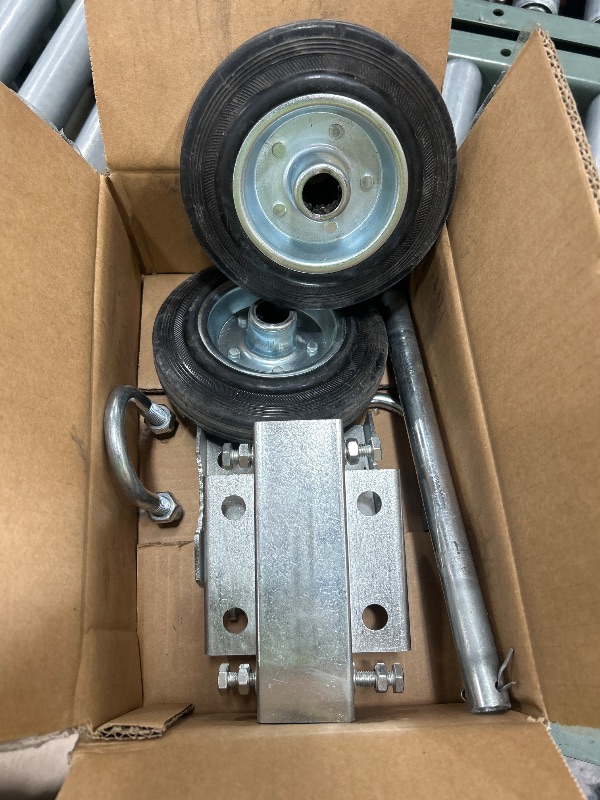 Photo 1 of **Stock Pic for Reference** Soiiw Rolling Gate 6 Inch Rubber Wheel Carrier Heavy Duty for Driveway Chain Link Fence Metal Tube Gates and Rolling/Sliding Gates 550lb Capacity,1-Pack (6 Inch-2 Wheel(Two U-Bolt 2inch))