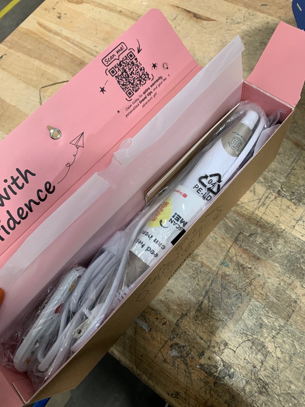 Photo 1 of **ITEMS FACTORY SEALED** FURIDEN Lite Dual-Voltage Curling Iron: 110V-240V 1 Inch Ceramic Barrel 2-in-1 Curling Iron for Chin to Shoulder Length Hair - Europe Travel for Tight Curls with Clamp