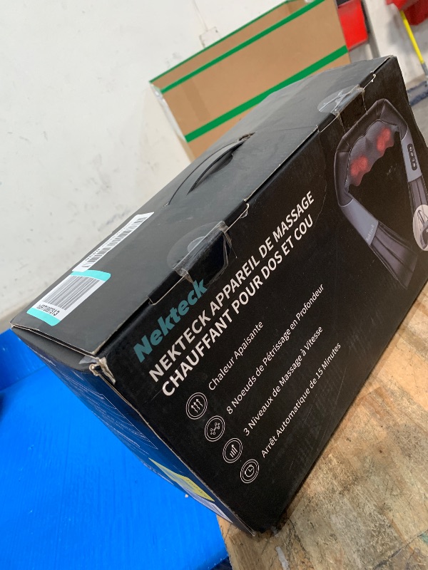 View 2 of **FACTORY SEALED** Nekteck Shiatsu Neck Massager with Heat for Pain Relief Deep Tissue, 2026 Upgraded Back Shoulder Kneading Massage Pillow with Storage Bag, Body Relaxation Gifts for Men Women Mother's Day Father's Day