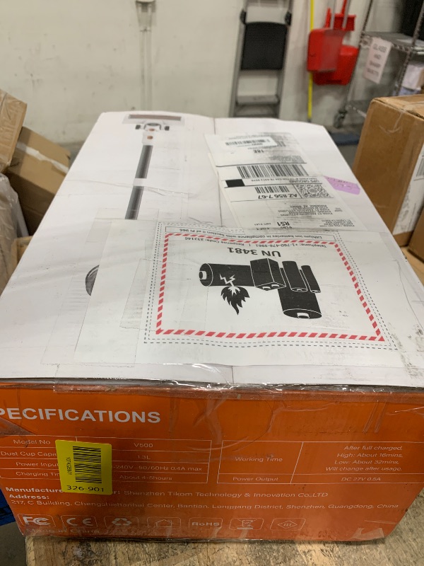Photo 1 of **ITEMS FACTORY SEALED** Tikom V500 Cordless Vacuum Cleaner for Home, 40000Pa/450W Stick Vacuum with LED Touch Screen, Charging Wall Dock, Anti-Tangle, Lightweight Handheld Vacuum for Pet Hair, Hard Floor, Carpet