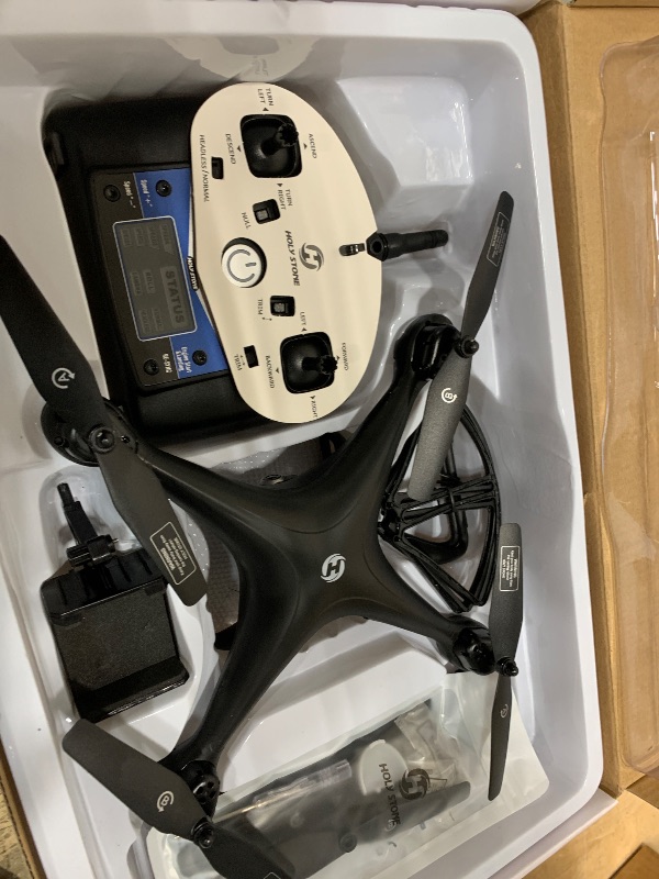 Photo 1 of **NO BATTERIES TO TEST FUNCTION** Holy Stone HS110D FPV RC Drone With 1080P HD Camera Live Video 120 Wide Angle WiFi Quadcopter With Gravity Sensor, Voice Control, Gesture Control, Altitude Hold, Headless Mode, 3D Flip RTF 2 Batteries