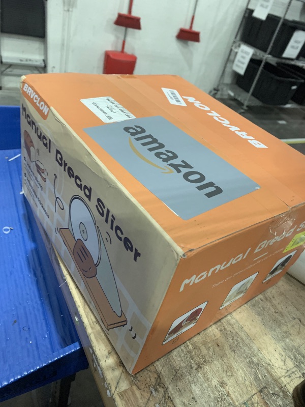 Photo 1 of **FACTORY SEALED** Brvclon Manual Bread Slicer for Homemade Sourdough,Adjustable Thickness,Hand Crank Bread Slicer with Stainless Steel Blade, Aluminum Alloy Frame & Solid Wood Base with Natural Wood Veneer Finish