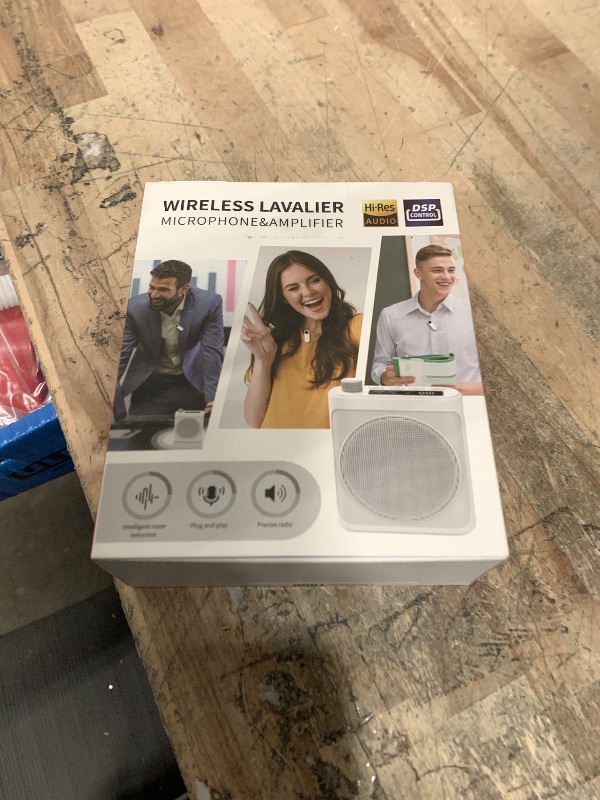 Photo 1 of **FACTORY SEALED** 15W Wireless Voice Amplifier with 2 Magnetic Lavalier Mics & Noise Reduction - Bluetooth 5.3 PA System for Teachers, Tour Guide, Yoga - 15H Rechargeable Battery, Waist-Mount Design (White)