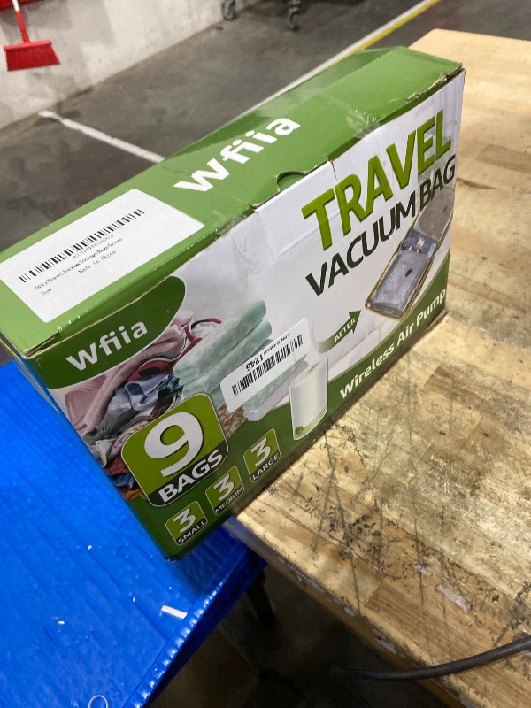 Photo 1 of **FACTORY SEALED** 9 Packs Vacuum Bags for Travel with Rechargeable air Pump, 3 Sizes Vacuum Seal Bags for Clothing, Space-Saving Compression Storage Bags for Travel & Closet Organization