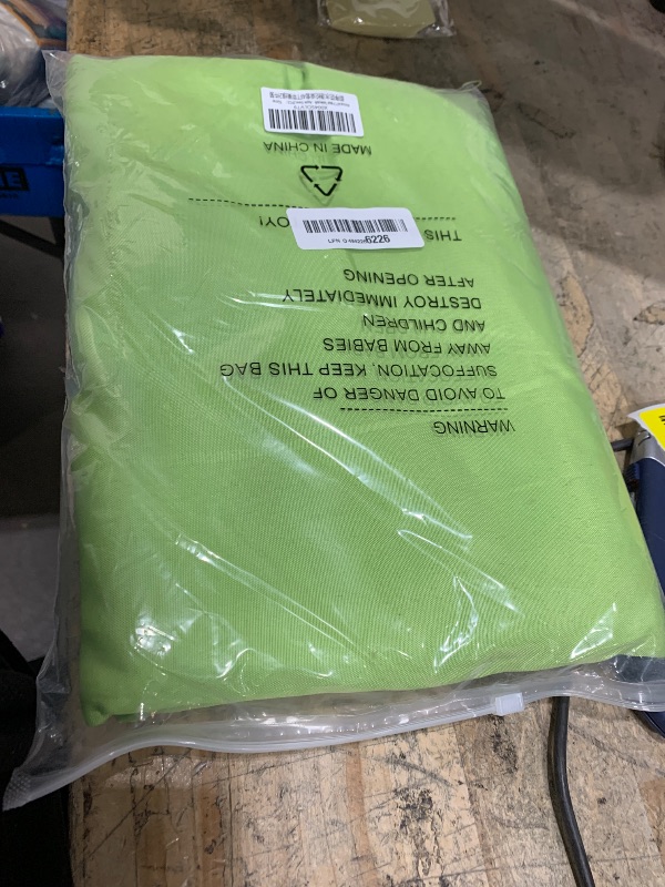 Photo 1 of **ONLY 1** Fitted Tablecloth for 4 Foot Rectangle 48 x 24 Inch Apple Green Table Covers Water Resistant Polyester Cloth for Folding, Parties,Display, Trade Show (Apple Green)