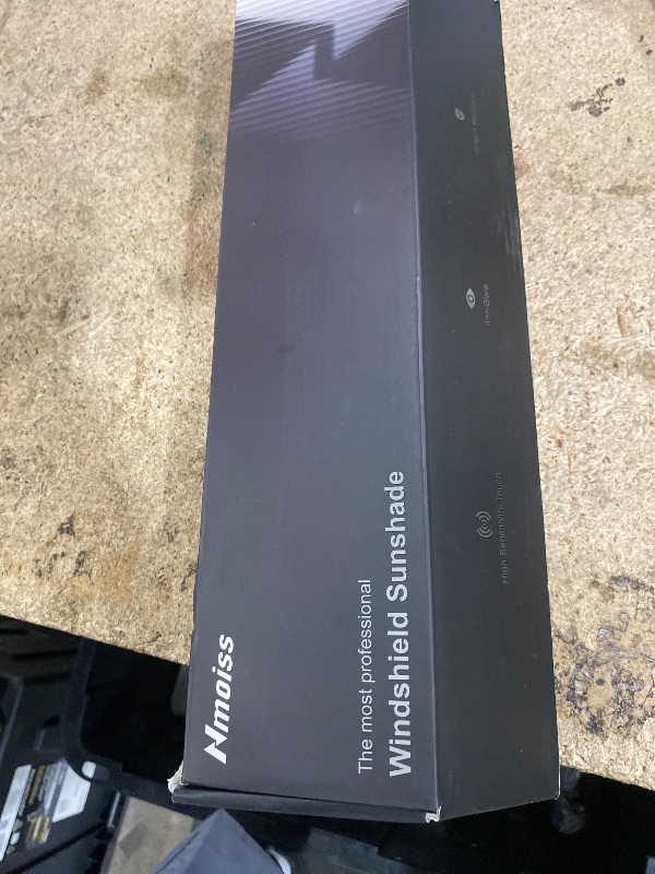 Photo 1 of [Upgraded] Nmoiss Windshield Sun Shade Umbrella For Truck- [Vinyl Coating Heat Shield] Protect Car from Sun Rays & Heat Damage Keep Cool and Protect Interior, Spring Structure Edge Large 61" L x 35" W