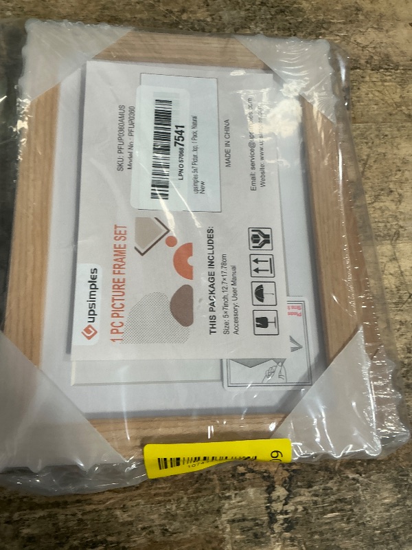 Photo 1 of 2 PACK upsimples 5x7 Picture Frame, Natural Solid Wooden Picture Frames, Display 4x6 with Mat or 5 x 7 Without Mat, Wall or Tabletop, Natural