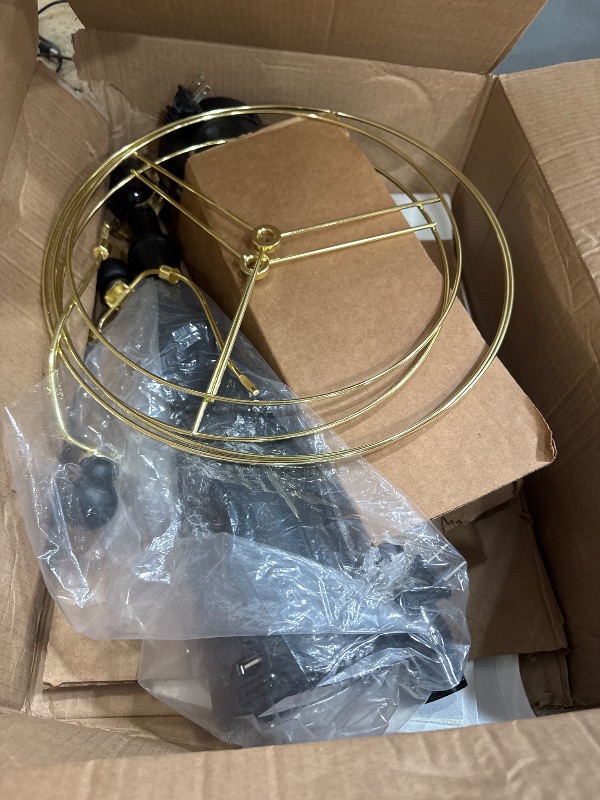 Photo 1 of ***MISSING PARTS***
Oneach 25.75" Modern Table Lamp Set of 2, Bedside Lamps with USB Ports, Black Nightstand Lamps Set for Living Room Bedroom House Bedside Home Office Family