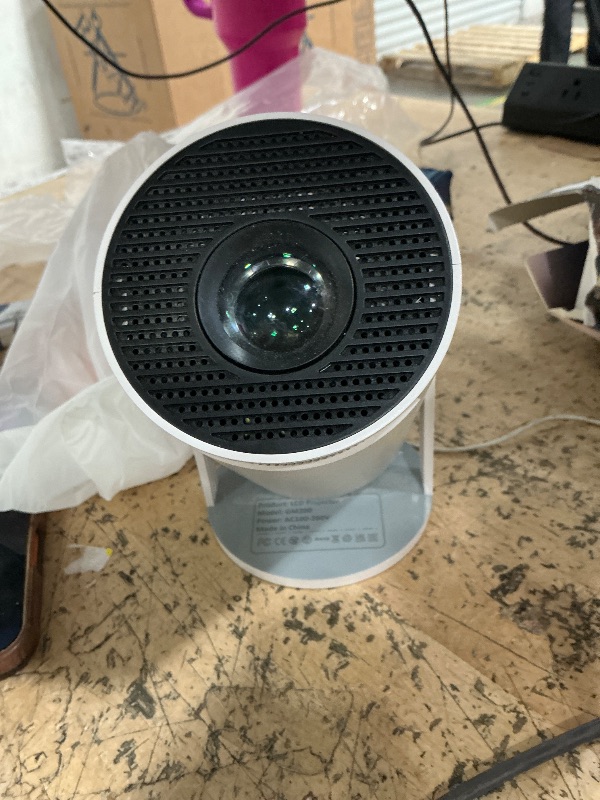 Photo 1 of [Built-in App & Smart Projector] Mini Projector 2026 Upgraded Support 4K 1080P FHD Portable Projector WiFi 6 BT5.2 180° Keystone Compatibile with HDMI/TV Stick/Memory Stick/Laptop, White