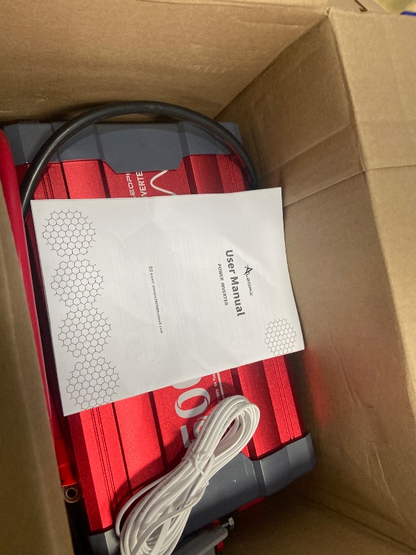 Photo 1 of ***PARTS ONLY***
2500 Watt Pure Sine Wave Power Inverter 12V DC to 110V 120V Converter for Home, RV and Off-Grid Solar Systems with Type-C Port, 2 AC Outlets, Dual USB Ports, Remote Control with LCD Screen