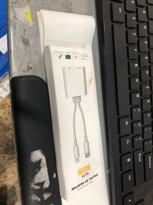 View 2 of [MFi Certified] USB-C and Lightning to HDMI Adapter for iPhone, 4K@60Hz Sync Screen Apple to Digital AV Adapter with 100W Charging Port for iPhone 17/16/15/iPad/MacBook to HDTV/Projector/Monitor