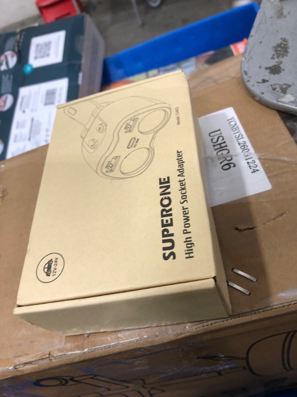 Photo 1 of [2026 Upgraded] Cigarette Lighter Splitter, SUPERONE 180W 2-Socket Cigarette Lighter Adapter with Dual QC3.0 and 20W PD USB C Car Charger Splitter for GPS/Dash Cam/Laptop/iPad/iPhone 17/16/15/14/13/12