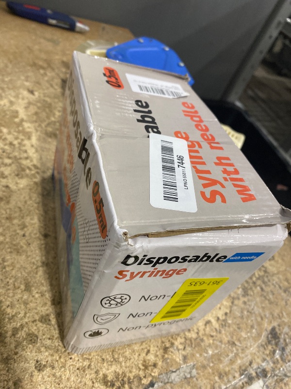 Photo 1 of 0.5ML Syringe, Lab Supplies Syringes 31G 5/16 Inch, Individually Wrapped, Pack of 100