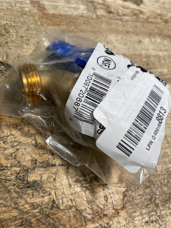 Photo 1 of 1 Piece XFITTING 3/4" Female NPT x 3/4" Garden Hose Threaded Hose Bibb No-Kink, 1/4 Turn, Brass, Water or Oil, 1 Pack