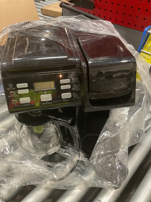 Photo 1 of ***HEAVILY USED***
Hamilton Beach FlexBrew Trio 2-Way Coffee Maker, Compatible with K-Cup Pods or Grounds, Combo, Single Serve & Full 12c Pot, Black - Fast Brewing (49902)