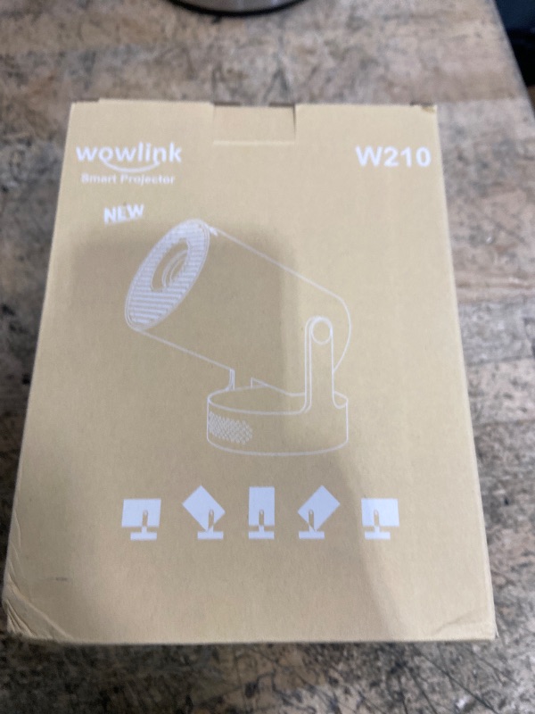 Photo 1 of [Built-in Apps & 2026 Upgraded] Mini Projector with WiFi 6 and Bluetooth 5.4 Support 4K 1080P Auto Keystone 180° Rotatable Projector Portable Compatibile with HDMI/TV Stick/Memory Stick/Laptop, White