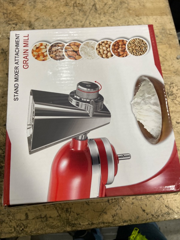 Photo 1 of **USED** Ezato 2026 Grain Mill Attachment for KitchenAid Stand Mixer, All Metal 9 Levels Flour Mill for KitchenAid, Fit for Grinding Wheat, Corn, Oats, Millet, Coffee Beans