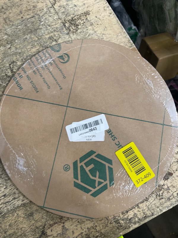 Photo 1 of 1 Pieces 1/4" Round Plexiglass Sheet, 11 Inch Diameter Clear Acrylic Circle, Round Cake Disk Acrylic Sheet, Plexiglass Table Top, Acrylic Backdrop