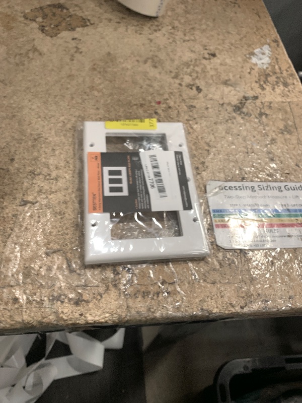 Photo 1 of [2 Pack] BESTTEN 3-Gang Decorator Wall Plate, GFCI Outlet and Dimmer Switch Cover with 3 Decorator Openings, Standard Size, H4.53” x L6.38”, Unbreakable Polycarbonate, UL Listed, White