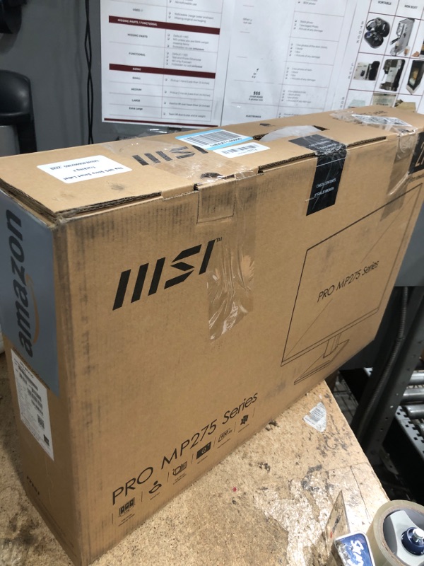 Photo 1 of ***MISSING PARTS*** Missing Power cable
Unable to Terst
msi PRO MP275Q 27 Inch WQHD Office Monitor - 2560 x 1440 IPS Panel, 100 Hz, Eye-Friendly Screen, Built-in Speakers, Tilt-Adjustable - HDMI 2.0b, DP (1.2a)