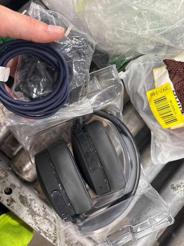 Photo 1 of **Unknown Model** Skullcandy Crusher Evo Wireless Bluetooth Headphones with Extra USB-C Charging Cable, Multi-Sensory Bass, Noise Isolating Over-Ear Fit, 40 Hours Battery, Microphone for iPhone Android - True Black