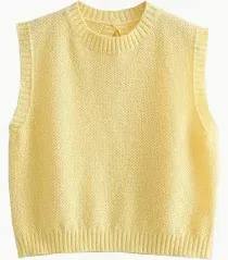 Photo 1 of *reference image* medium yellow vested loose top, size: M-L