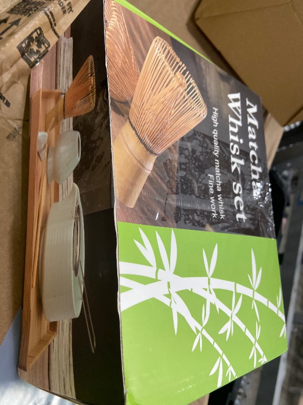 Photo 1 of **Only two*** Accguan Matcha Whisk Set, 7pcs - Bamboo & Ceramic, Includes 19 oz Bowl, Whisk, Spoons, Holder, Sifter & More - Perfect for Matcha Lovers