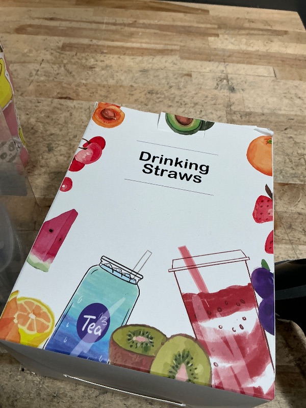 Photo 1 of [500 Pcs] 5 Inch Sugarcane Cocktail Short Straws - Disposable Compostable Biodegradable Drinking Straws for Whiskey Bar Club Cocktail Cold Drinks