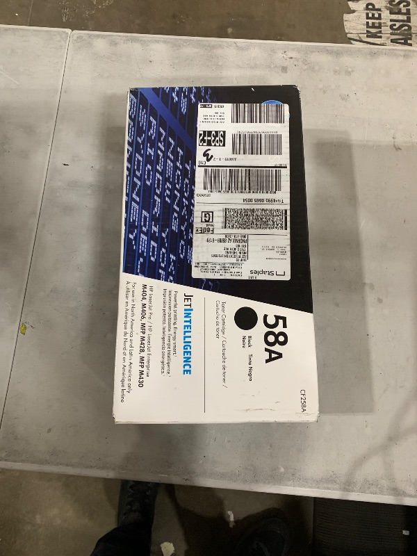 Photo 1 of  HP 58A Black Original LaserJet Toner Cartridge (model CF258A). This is a standard-capacity cartridge designed for high-quality monochrome printing.