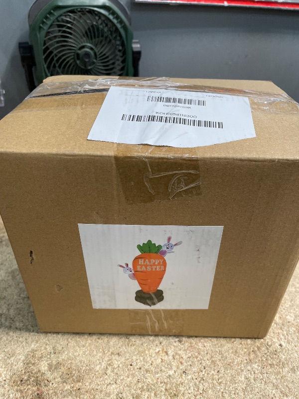 Photo 1 of [ Rotatable Bunny Carrot ]6Ft Lighted Easter Inflatable Outdoor Decorations, Blow Up Bunny with Built-in 4 LED Lights,Easter Blow up Yard Decorations for Indoor Outdoor Garden Lawn Holiday Party Decor