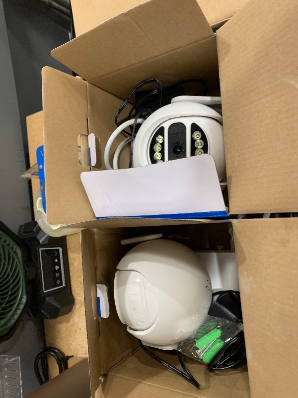 Photo 1 of [Auto Tracking Alert 360° PTZ & 2-Way Audio] 8CH Plug&Play Wireless Cameras for Home Security, 4x1920P 5MP IP67 IR&Full Color Night Vison AI Motion Detection, 1TB HDD 24/7 Recording Remote Control