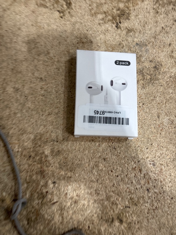 View 2 of [Apple MFi Certified] for iPhone Headphones Wired Earbuds/Earphones with Built-in Microphone & Volume Control HiFi Stereo Nosie Reduction Compatible for iPhone 14 13 12 11 Pro Max XS XR X 8 7, 2 Pack